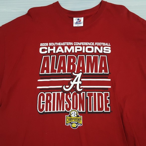 Alabama Crimson Tide Shirt Men XXL Red Short Sleeve Pullover Crew Neck Champions - Picture 2 of 9